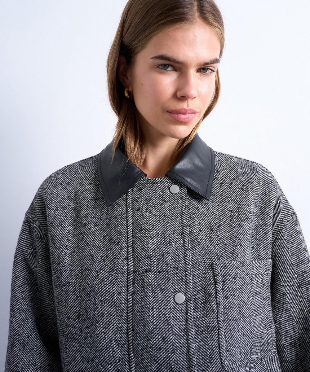 liberty london TOPSHOP Black Heritage Twill Field Jacket