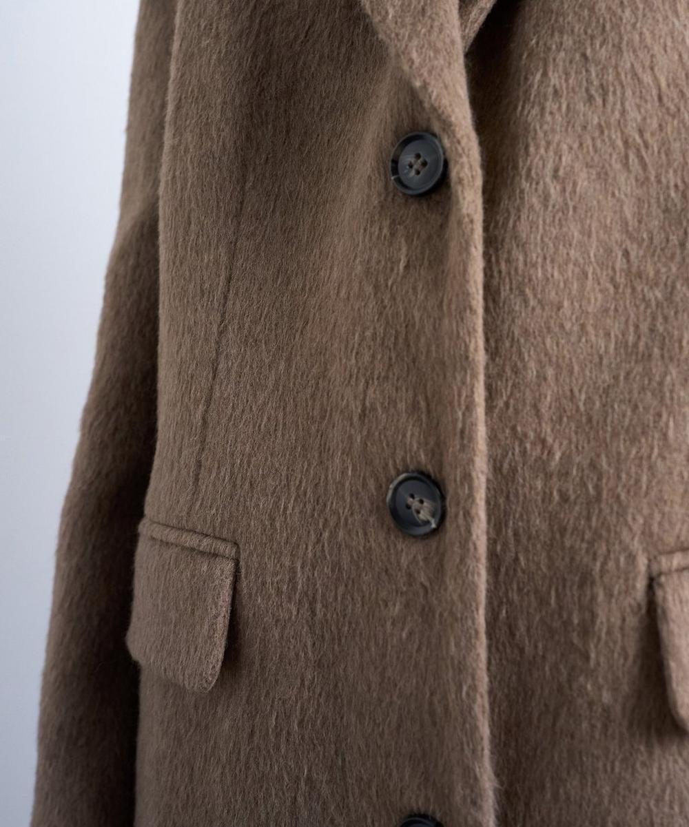 Liberty London TOPSHOP Camel Brushed Three-Button Blazer Coat