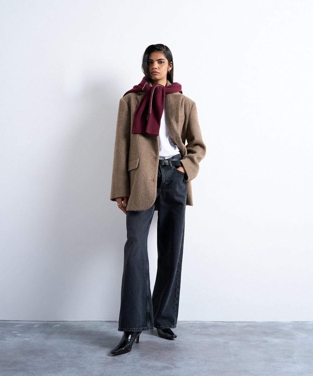 liberty london TOPSHOP Camel Brushed Three-Button Blazer Coat