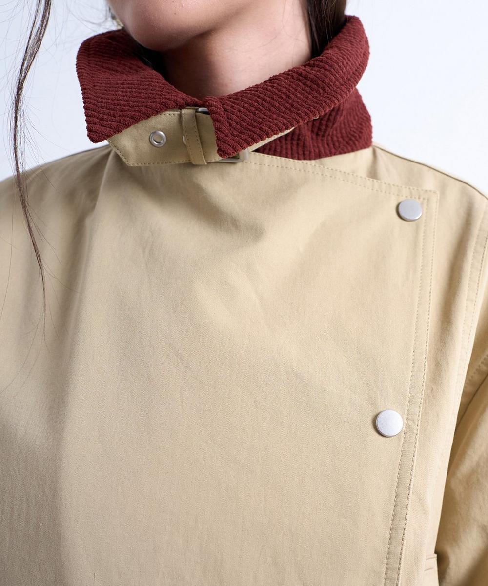 Liberty London TOPSHOP Contrast Collar Longling Shacket