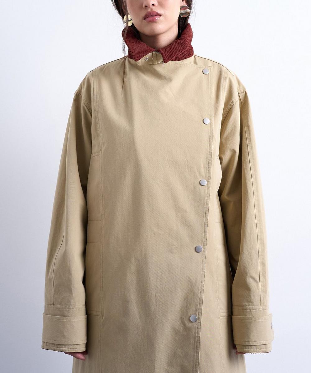 liberty london TOPSHOP Contrast Collar Longling Shacket