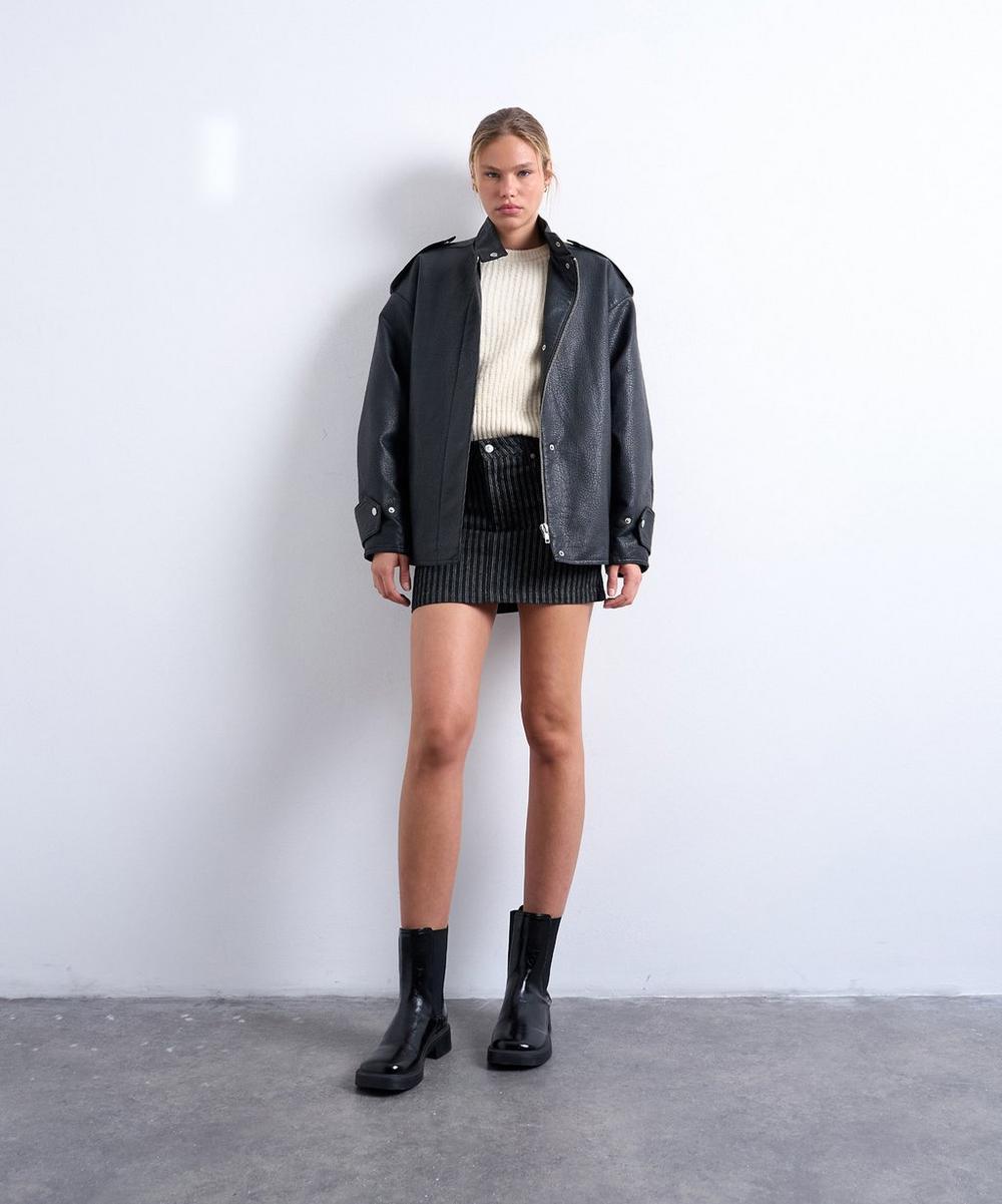 Liberty London TOPSHOP Ivory Knitted Rounded Sleeve Jumper