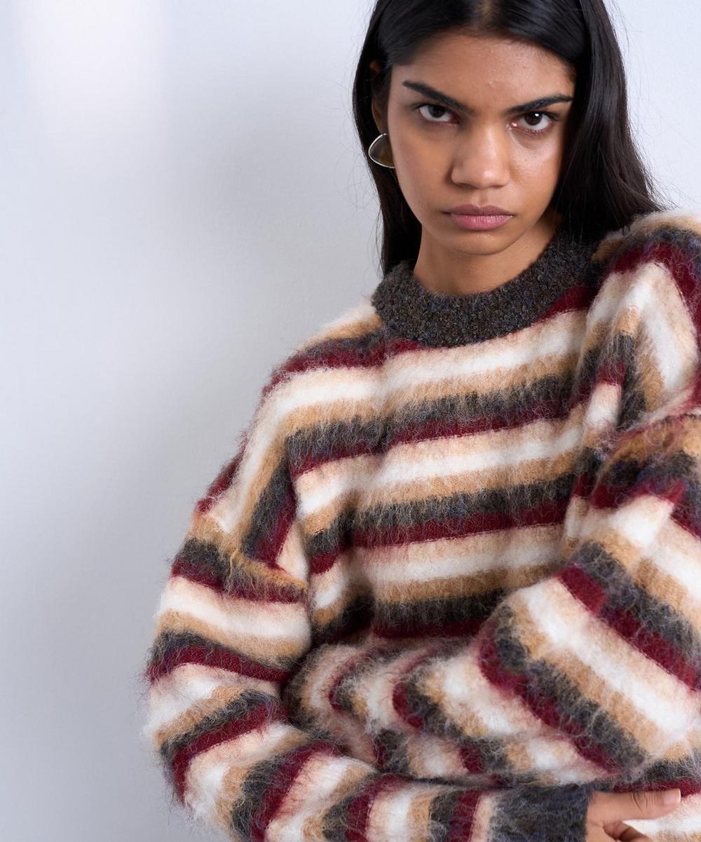 liberty london TOPSHOP Knitted Fluffy Stripe Jumper