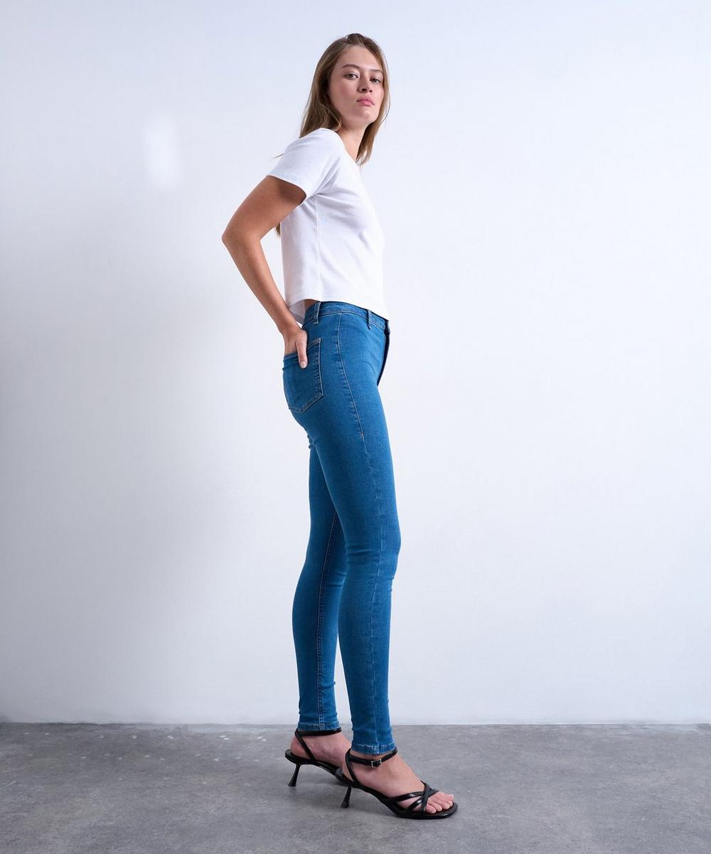 liberty london TOPSHOP Mid Blue Joni High-Rise Super-Skinny Jeans