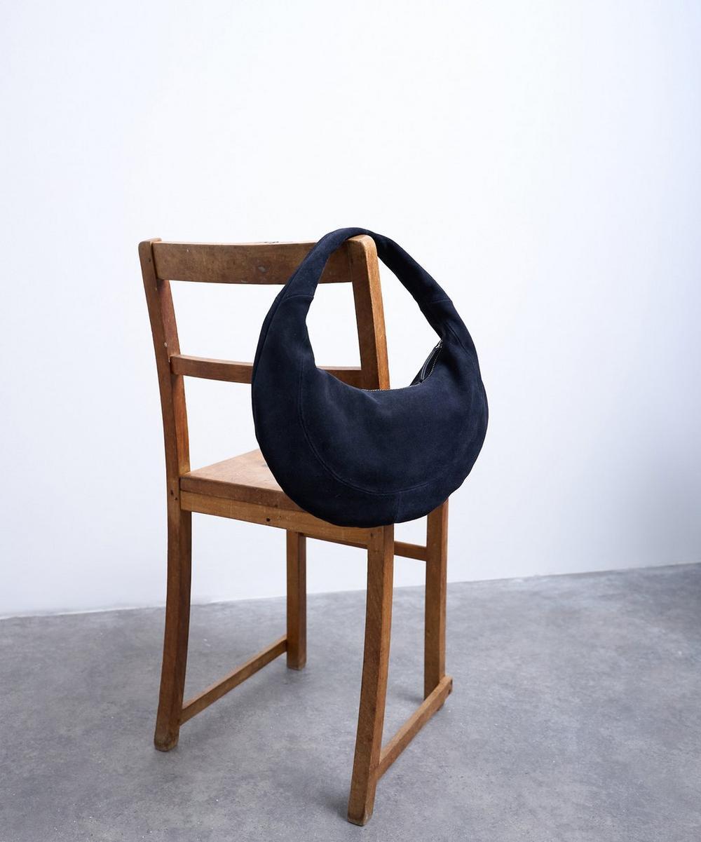 Liberty London TOPSHOP Navy Cian Suede Scoop Grab Bag