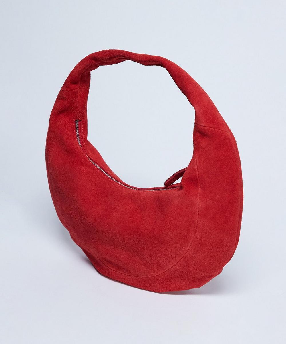 Liberty London TOPSHOP Red Cian Suede Scoop Grab Bag