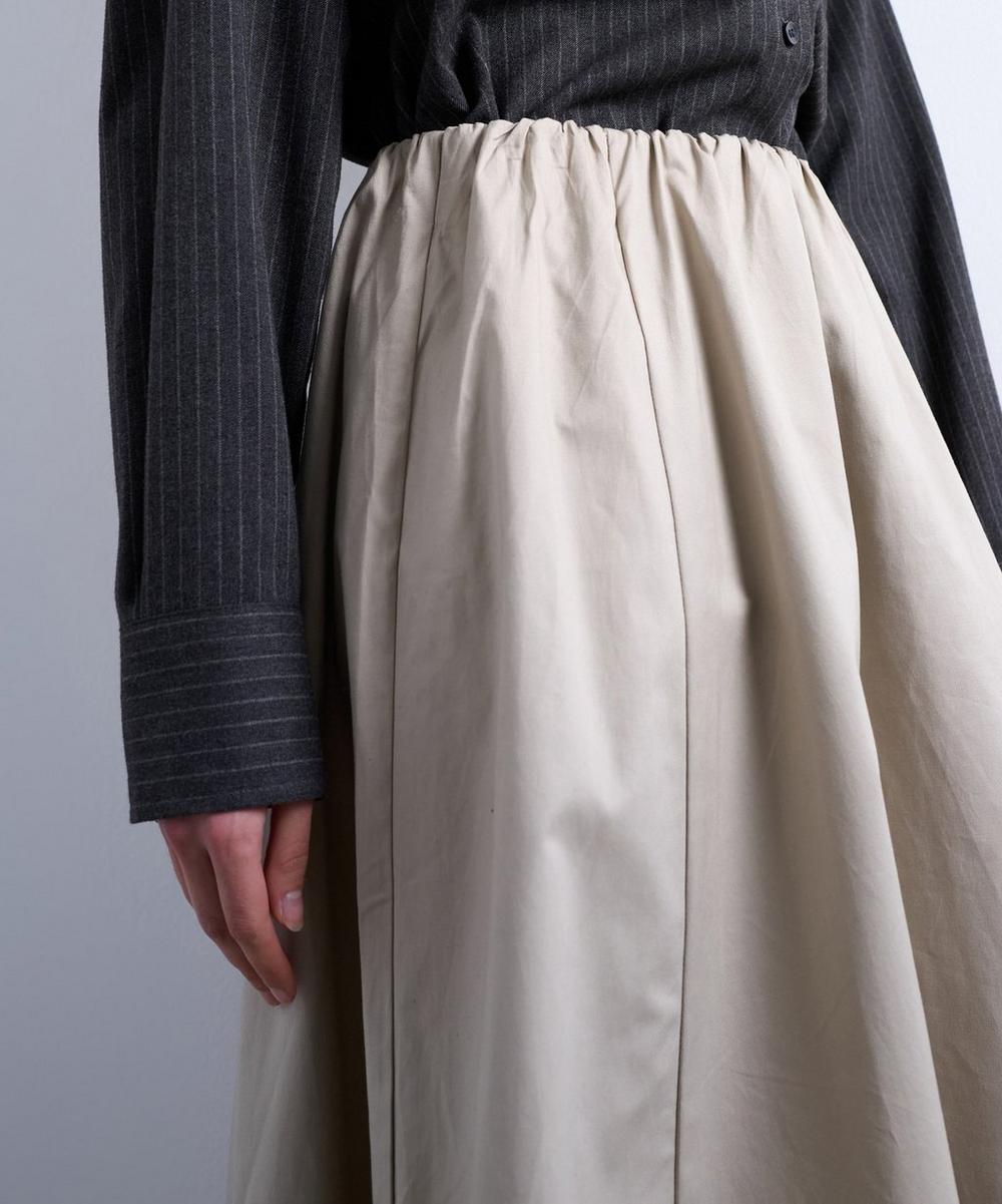 Liberty London TOPSHOP Taupe Heavy Twill Full Circle Midi Skirt