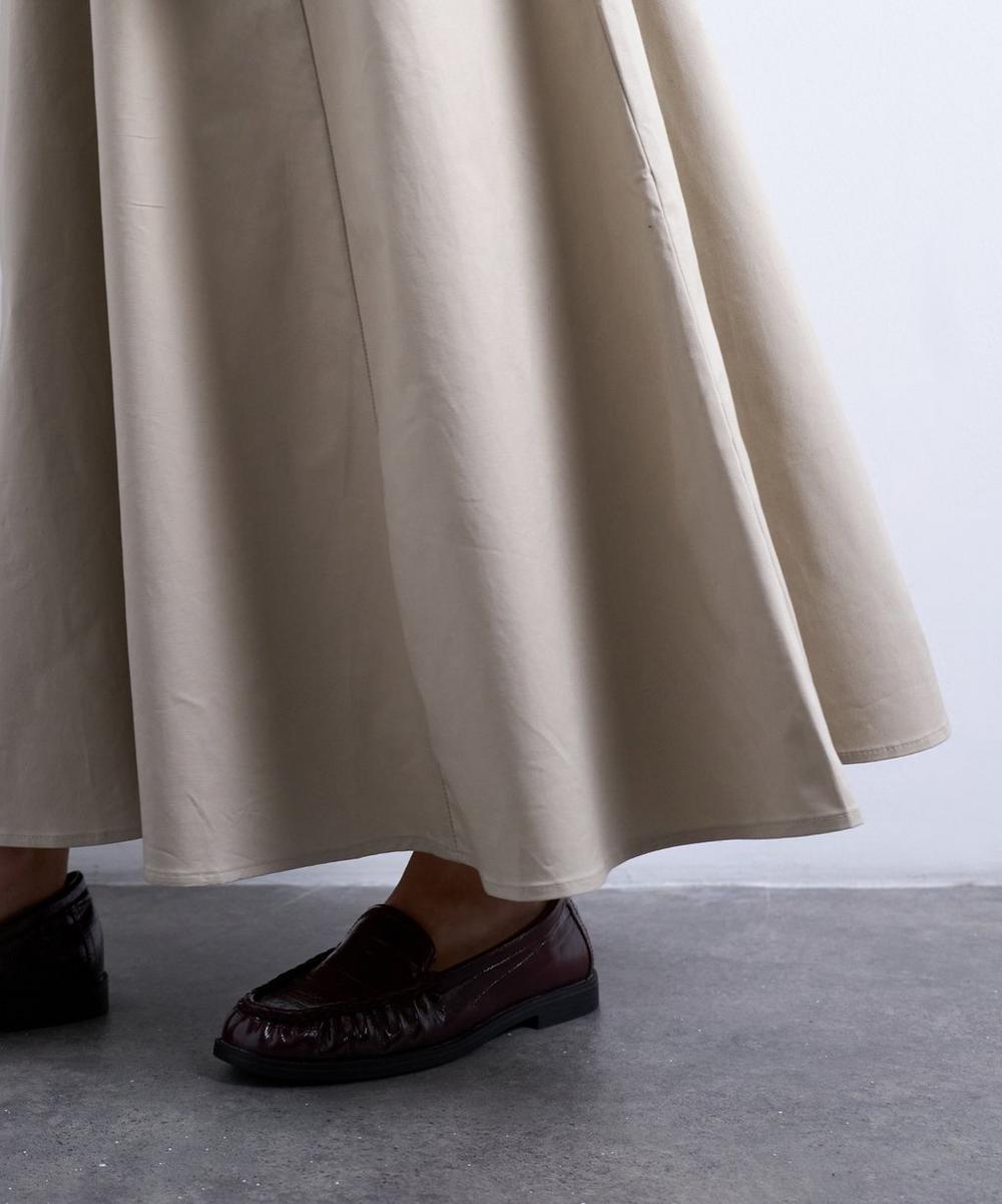 Liberty London TOPSHOP Taupe Heavy Twill Full Circle Midi Skirt