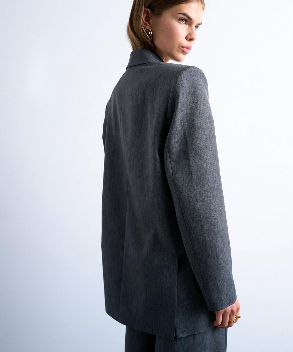 Liberty London TOPSHOP Tonic 80s Double-Breasted Oversized Suit Blazer