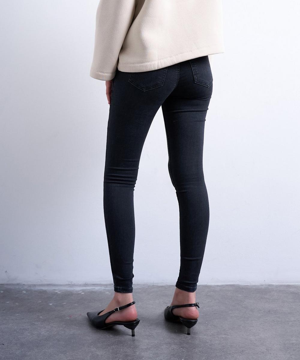 Liberty London TOPSHOP Washed Black Joni High-Rise Super-Skinny Jeans
