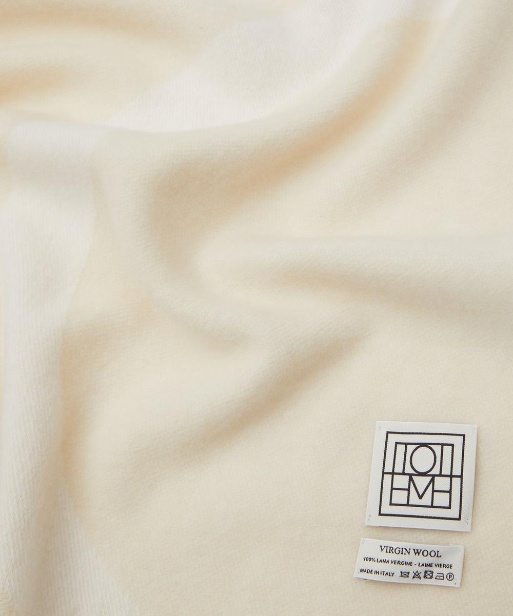 Liberty London Toteme Monogram Jacquard Wool Fringed Scarf