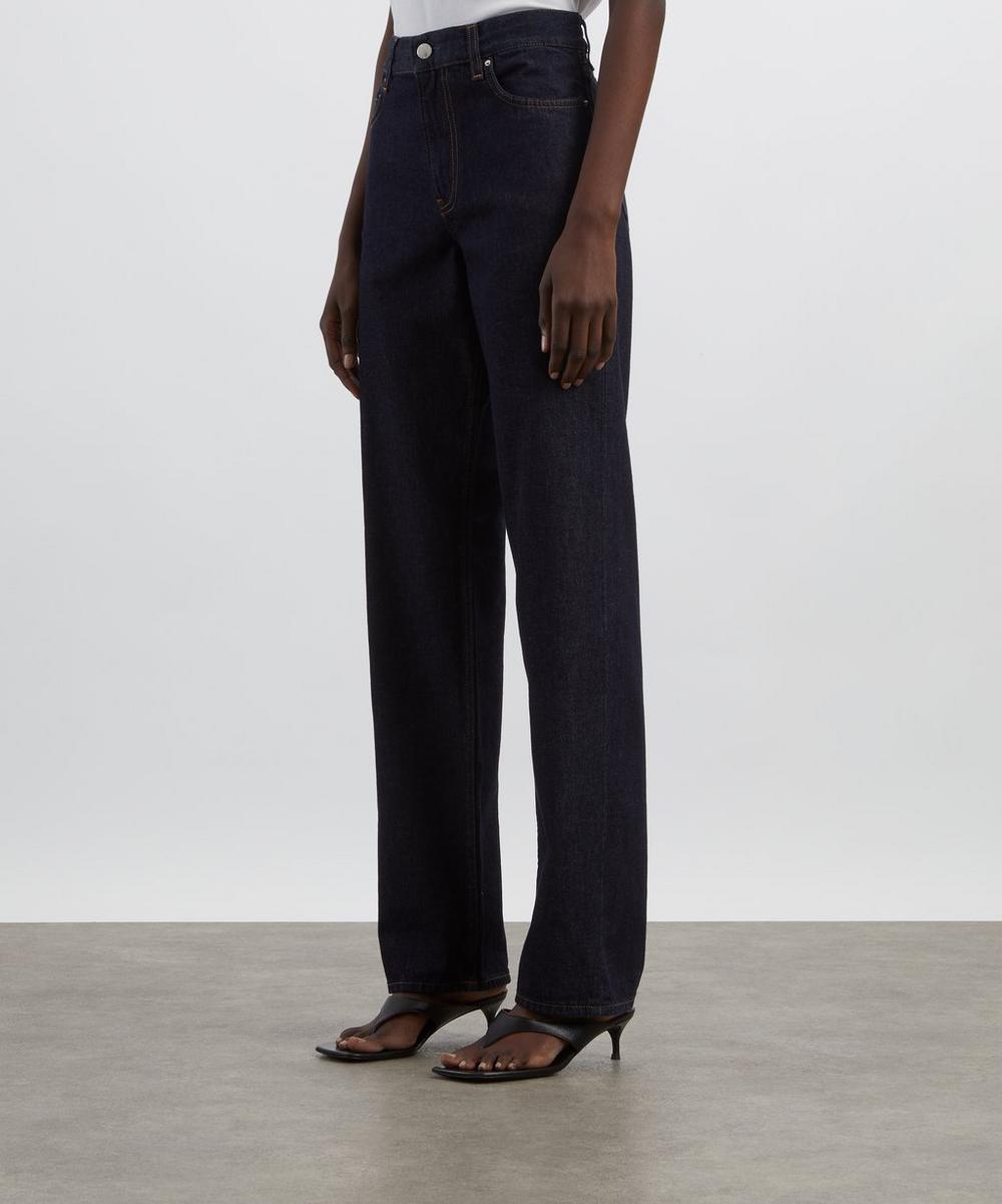 Liberty London Toteme Rinsed Blue Low Straight Denim Jeans