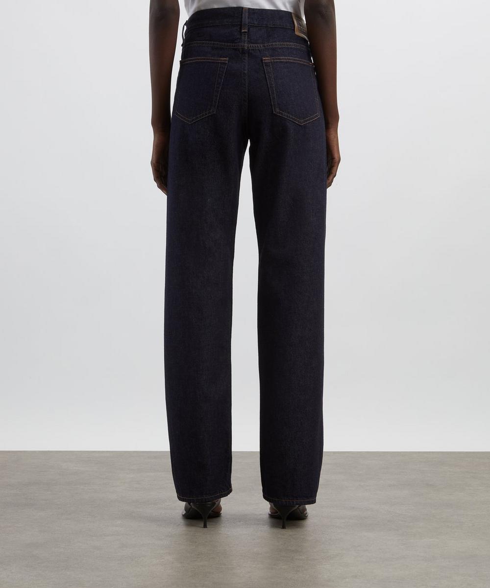 Liberty London Toteme Rinsed Blue Low Straight Denim Jeans