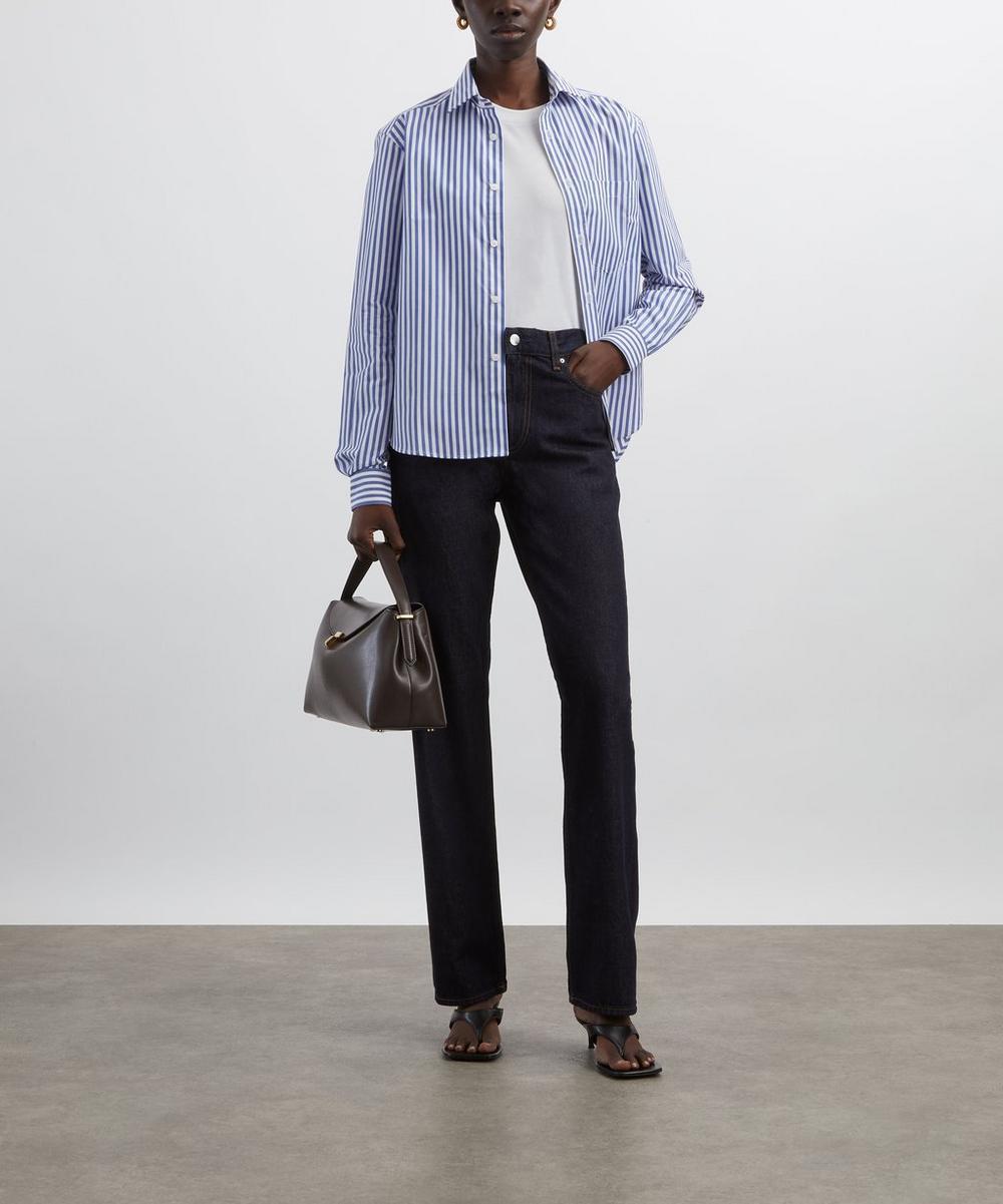 liberty london Toteme Rinsed Blue Low Straight Denim Jeans