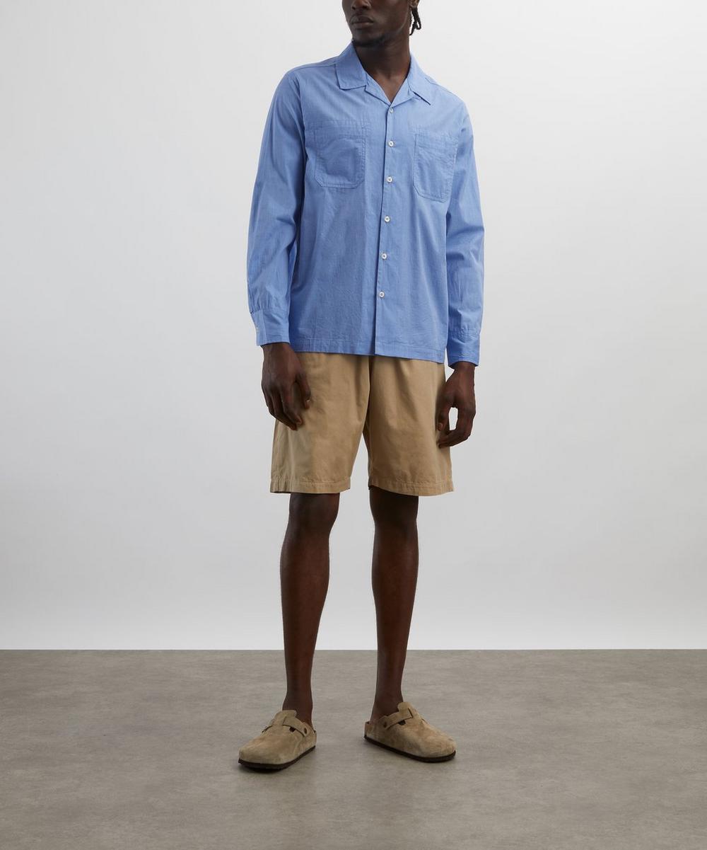 liberty london Universal Works Blue End Cotton Shirt