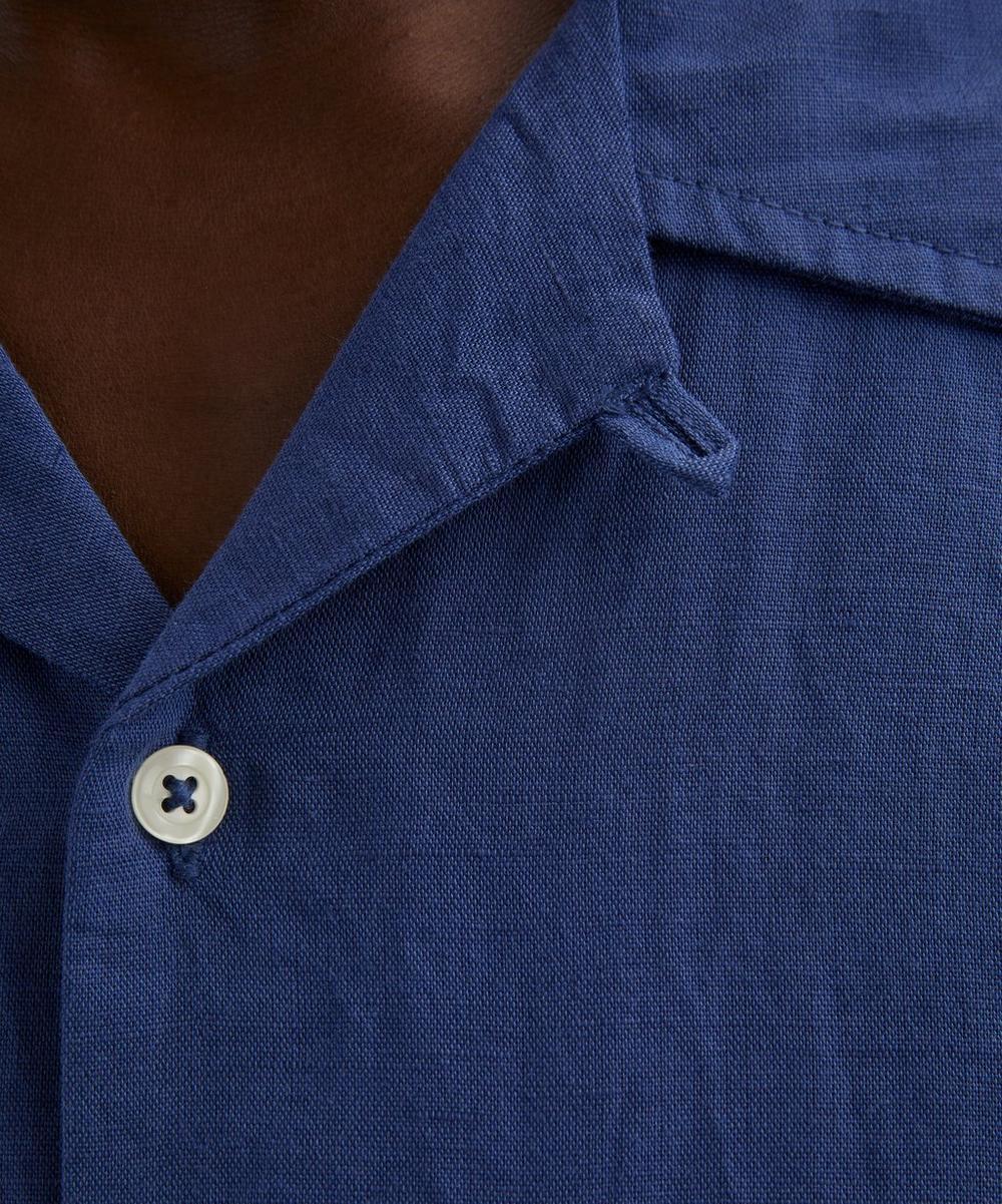 Liberty London Universal Works Blue Linen Camp Shirt