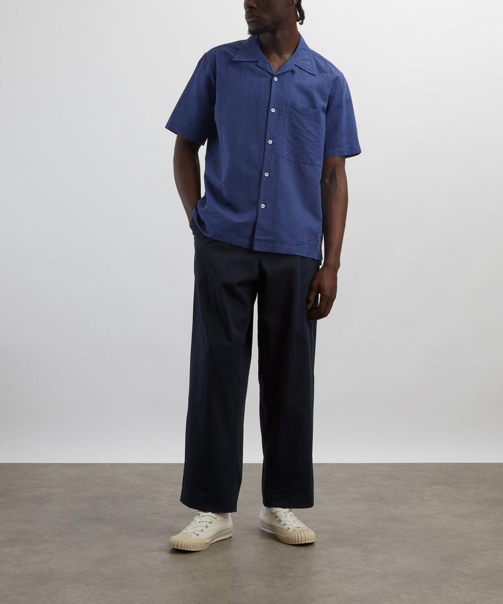 liberty london Universal Works Duke Navy Twill Trousers