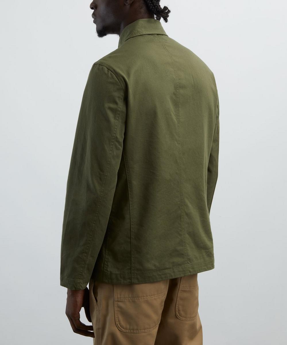Liberty London Universal Works Light Olive Twill Bakers Jacket