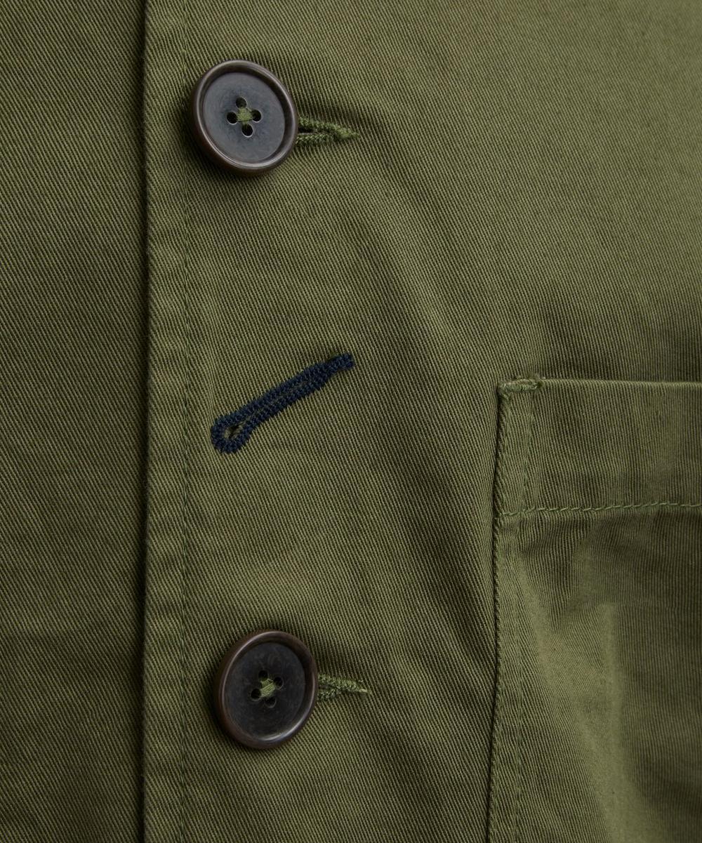 Liberty London Universal Works Light Olive Twill Bakers Jacket