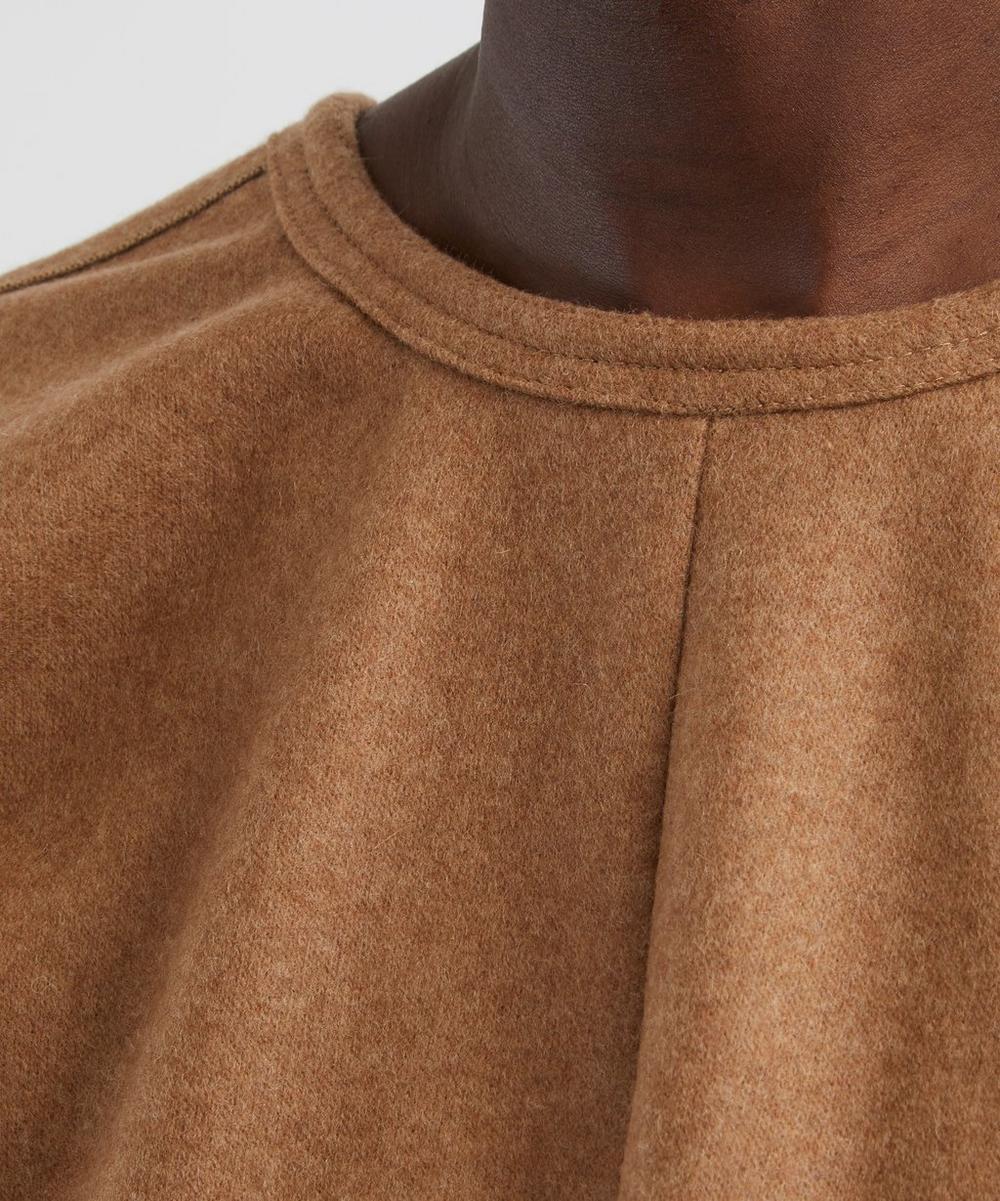 Liberty London Victoria Beckham Toffee Melange Gathered Waist Midi Skirt