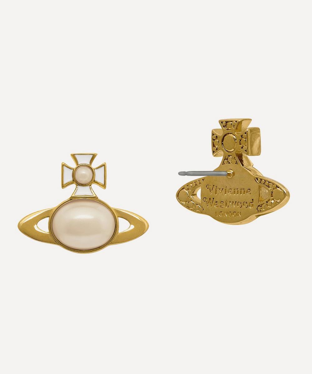 Liberty London Vivienne Westwood Gold-Tone Gaby Stud Earrings