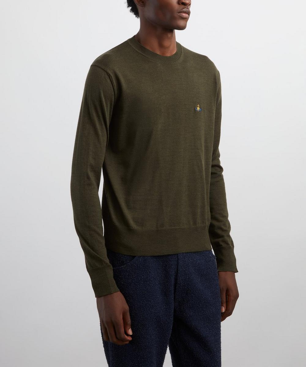 Liberty London Vivienne Westwood Khaki Alex Round Neck Jumper