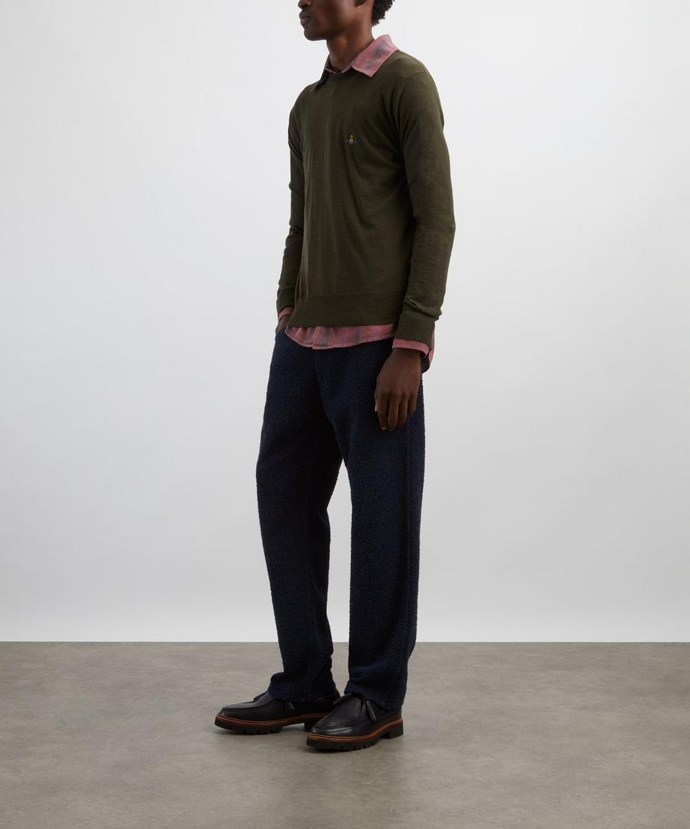 liberty london Vivienne Westwood Khaki Alex Round Neck Jumper