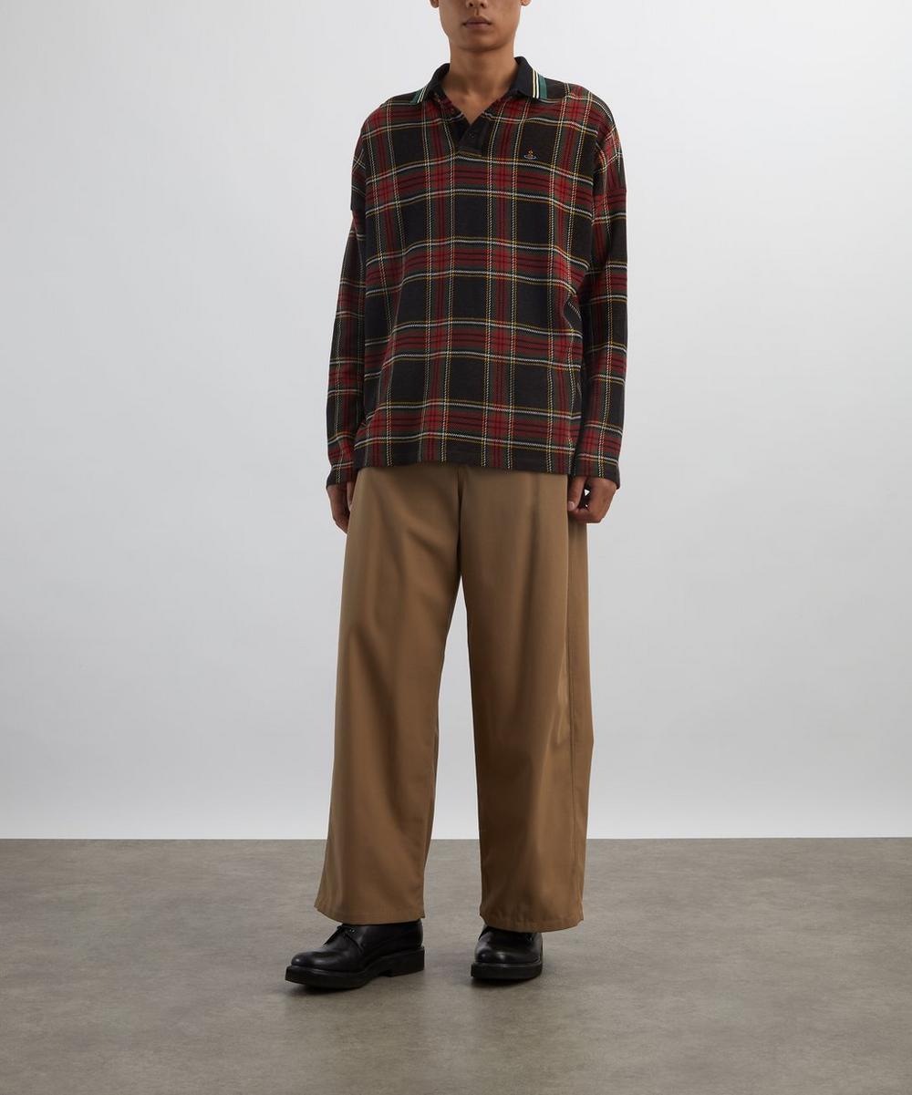 liberty london Vivienne Westwood Long-Sleeve Tartan Polo