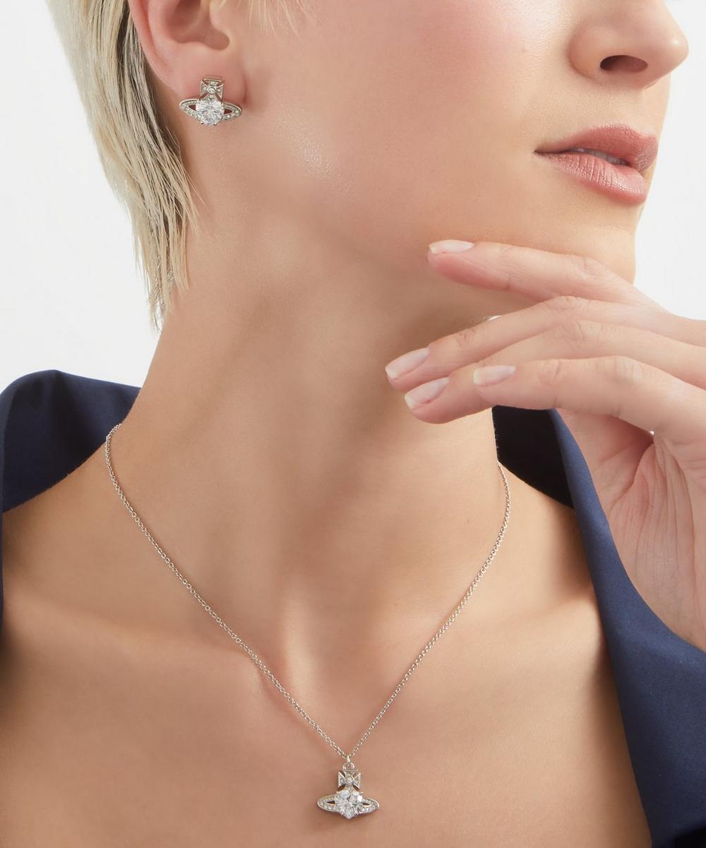 liberty london Vivienne Westwood Platinum-Tone Ariella Stud Earrings