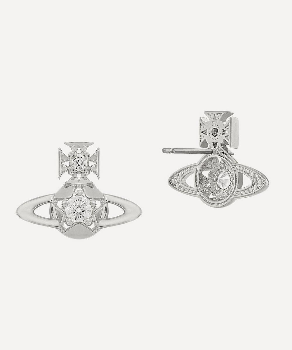 Liberty London Vivienne Westwood Platinum-Tone Lee Stud Earrings