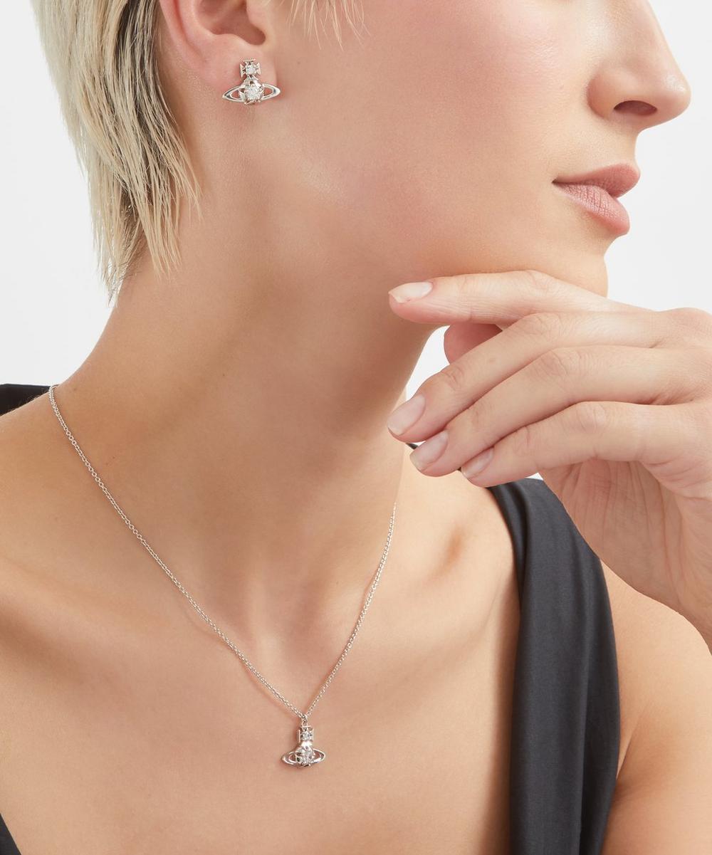 liberty london Vivienne Westwood Platinum-Tone Lee Stud Earrings