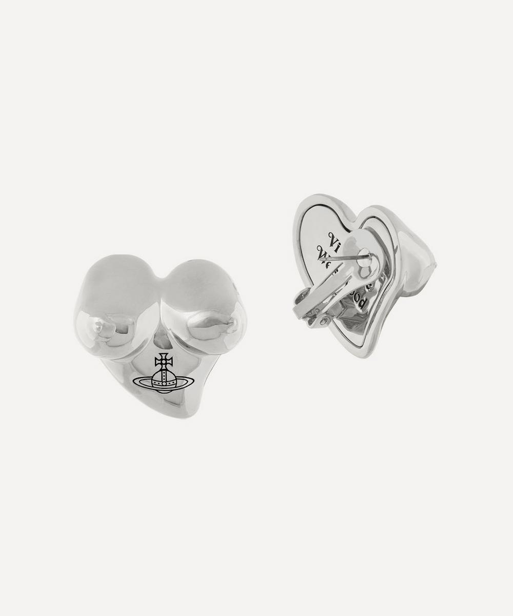 liberty london Vivienne Westwood Platinum-Tone Mimosa Stud Earrings