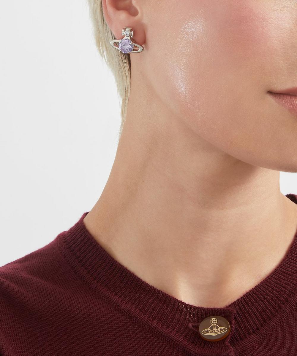 liberty london Vivienne Westwood Platinum-Tone Reina Large Stud Earrings
