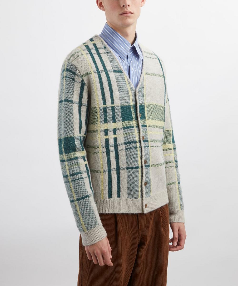 Liberty London Wax London Alban Plaid Check Cardigan