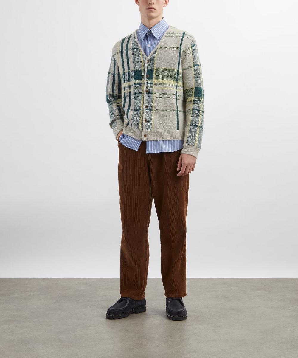 liberty london Wax London Alban Plaid Check Cardigan