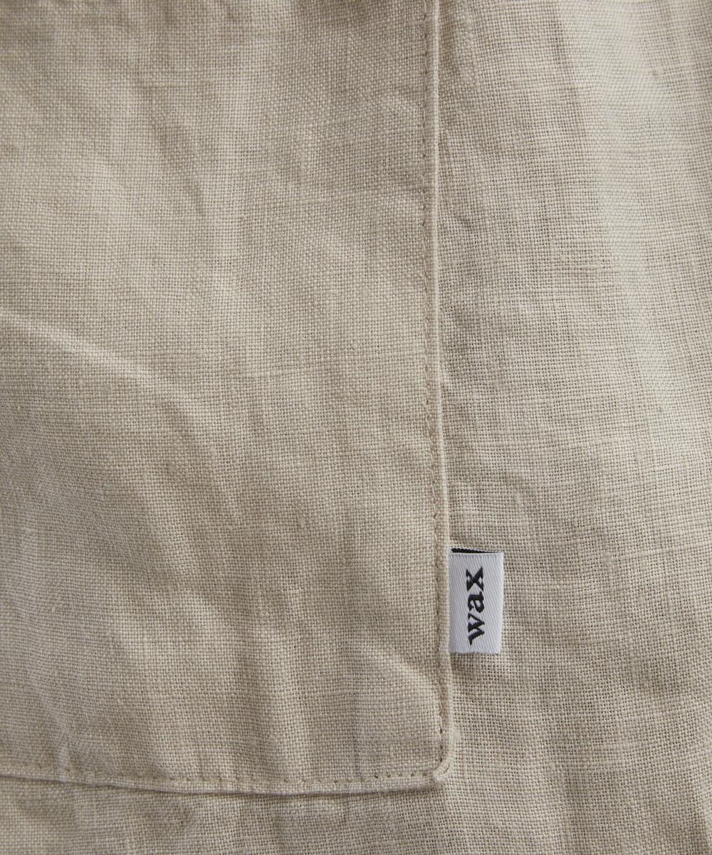 Liberty London Wax London Kurt Washed Beige Linen Shorts