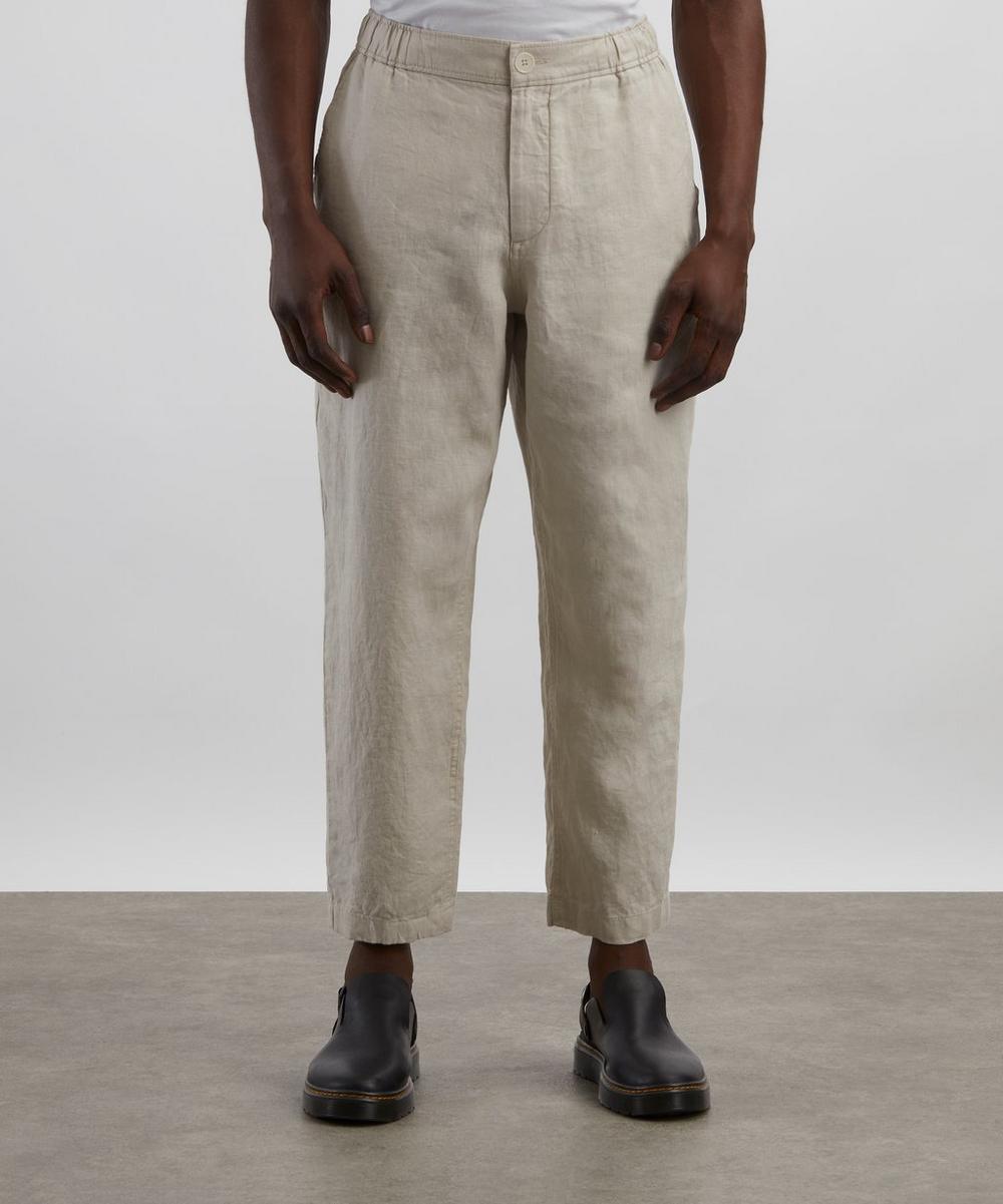 Liberty London Wax London Kurt Washed Beige Linen Trousers