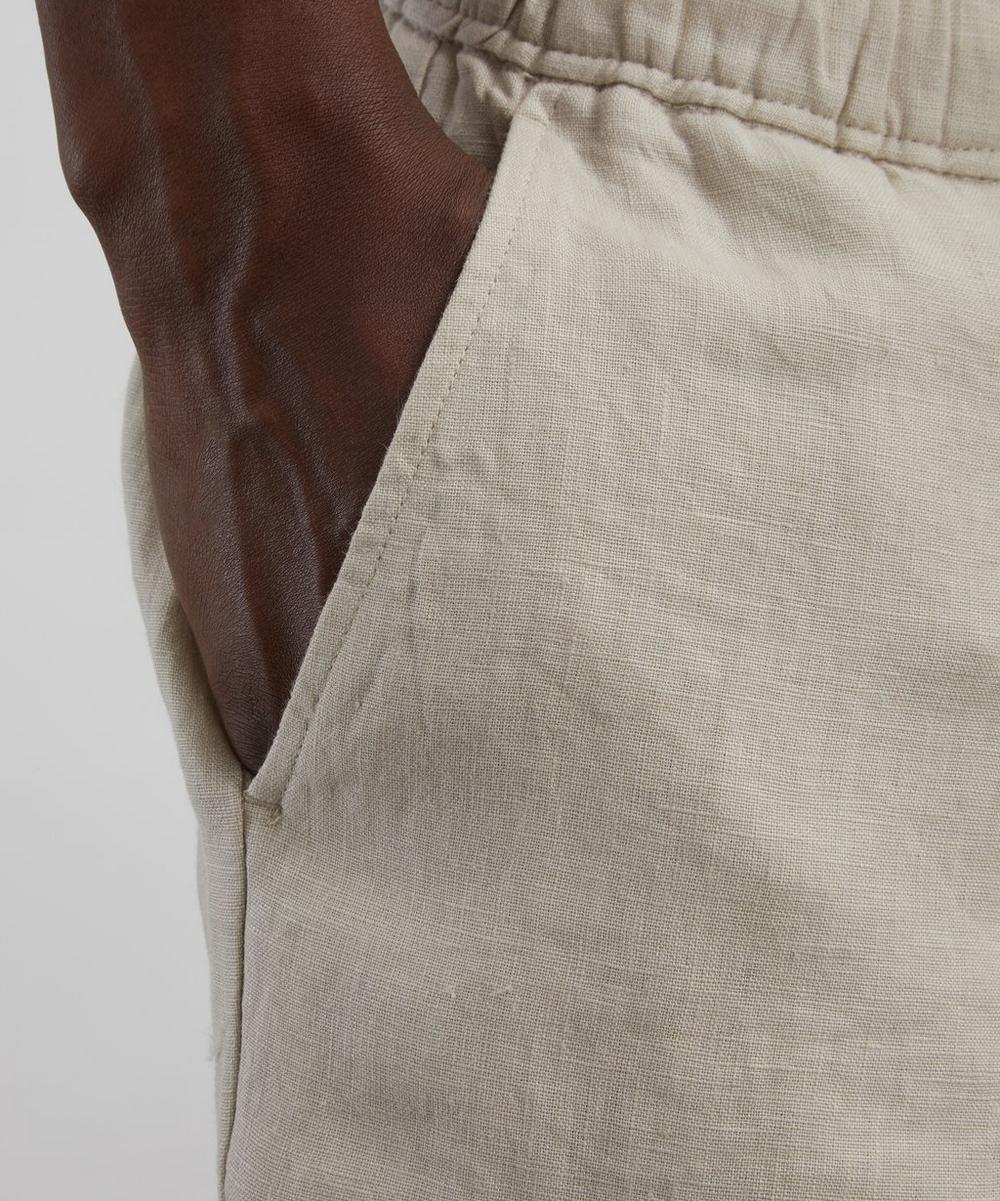 Liberty London Wax London Kurt Washed Beige Linen Trousers