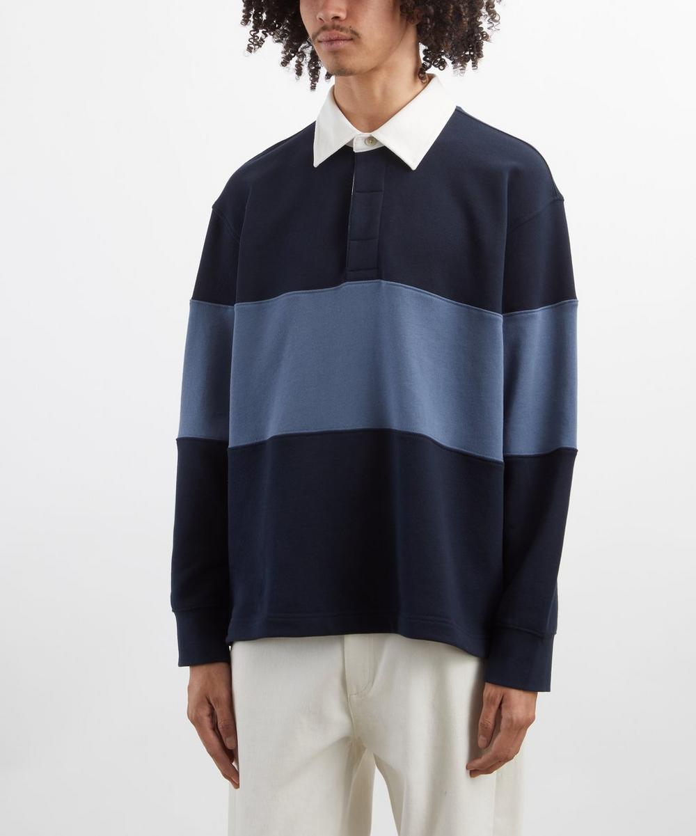 Liberty London Wax London Rowhill Panelled Rugby Shirt