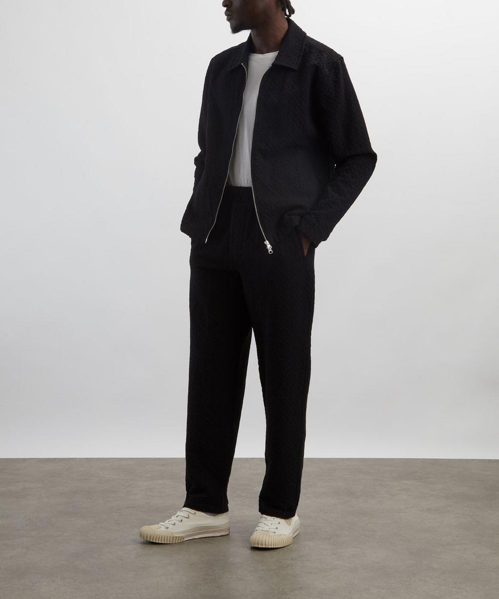 liberty london Wax London Tyne Black Floral Diamond Cotton Trousers