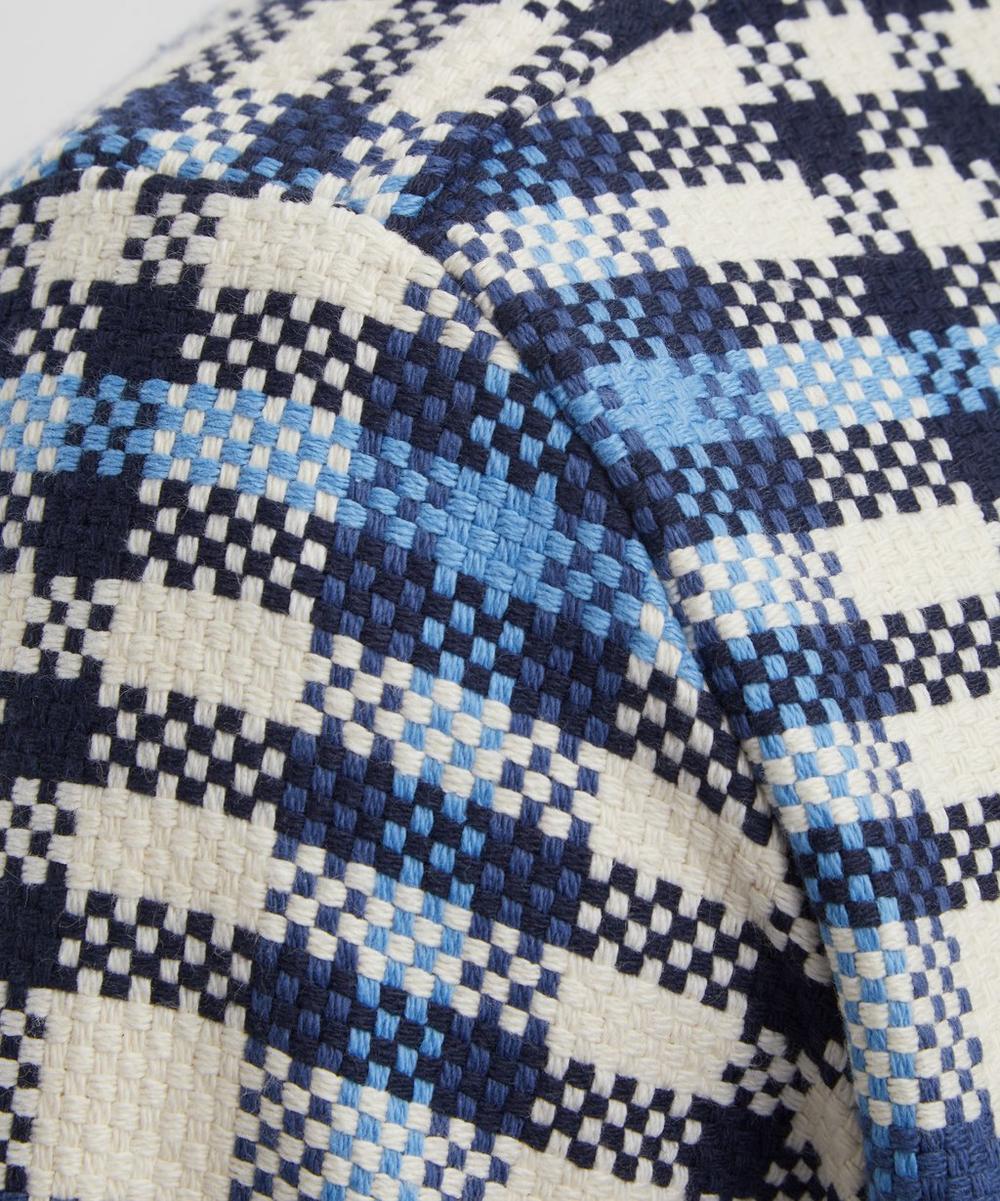 Liberty London Wax London Whiting Ecru-Blue Strand Check Overshirt