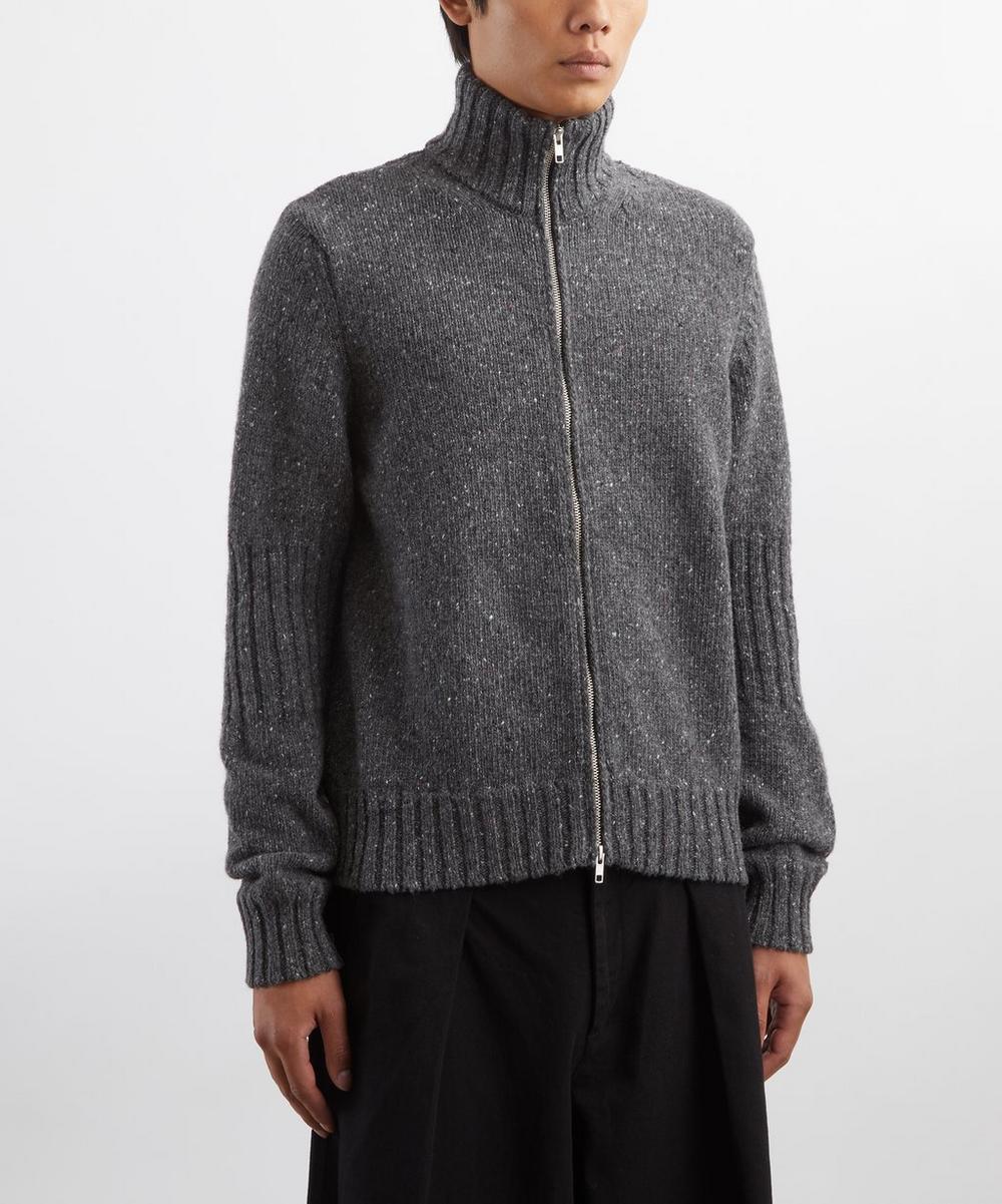 Liberty London YMC Charcoal Grey Nova Zip-Up Cardigan