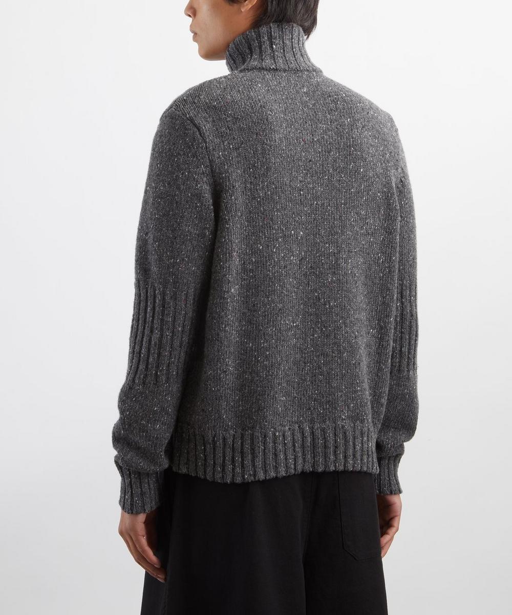 Liberty London YMC Charcoal Grey Nova Zip-Up Cardigan