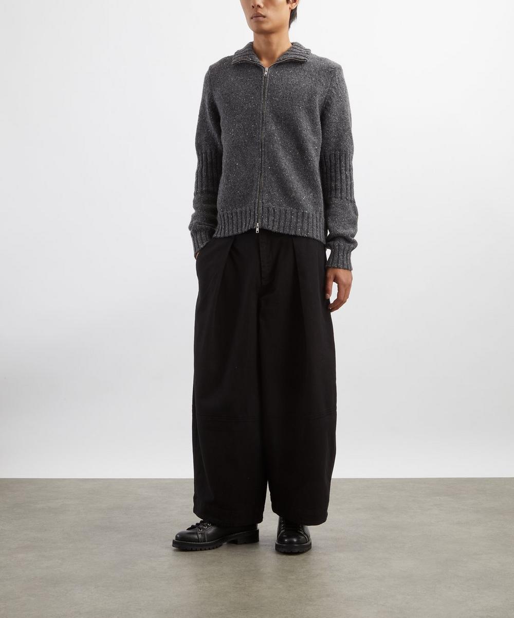 liberty london YMC Charcoal Grey Nova Zip-Up Cardigan