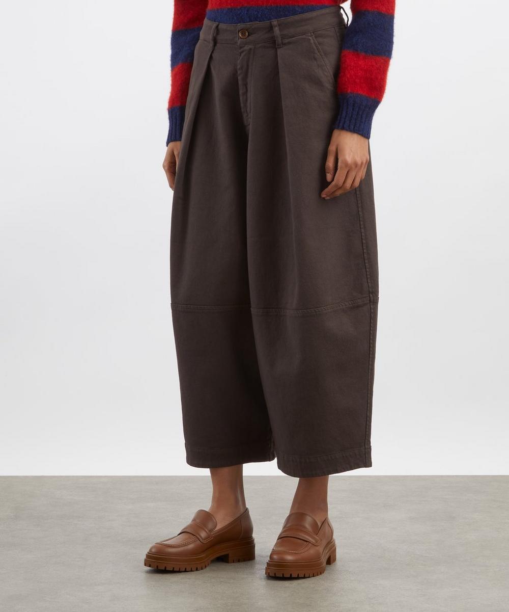 Liberty London YMC Earth Deadbeat Wide-Leg Trousers