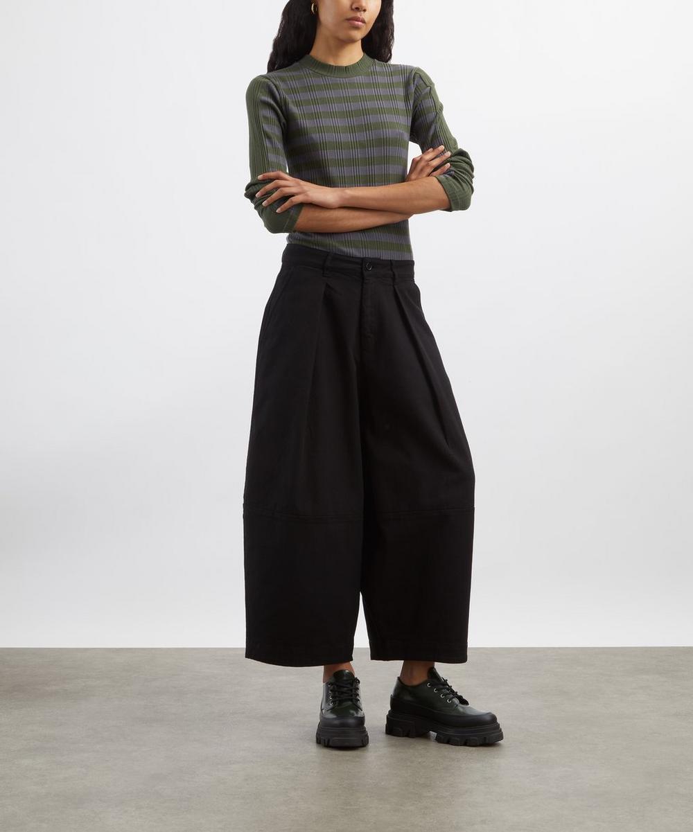 liberty london YMC Earth Deadbeat Wide-Leg Trousers