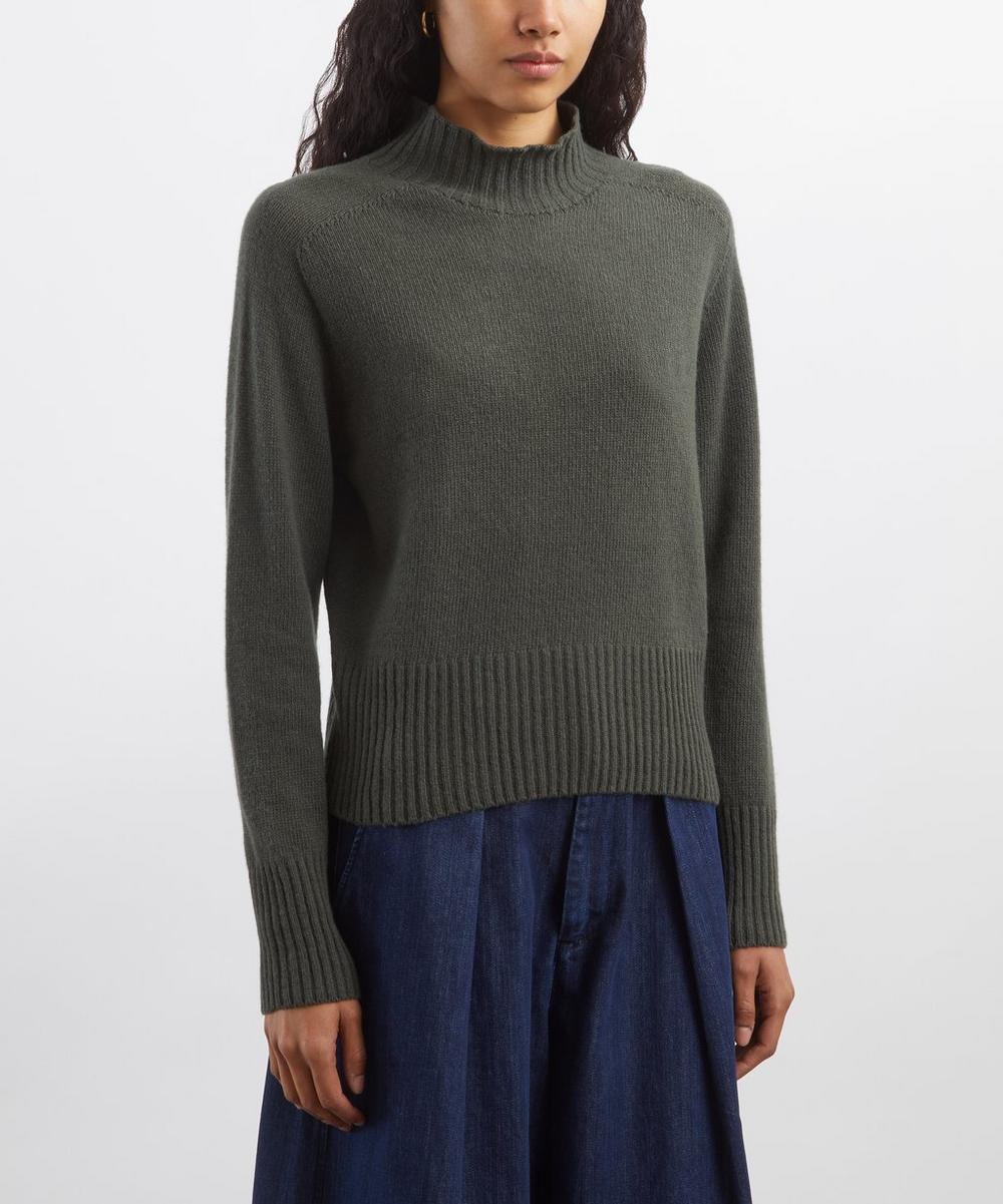 Liberty London YMC Green Bryter Cashmere-Merino Wool Jumper