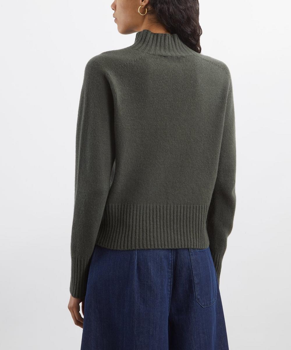 Liberty London YMC Green Bryter Cashmere-Merino Wool Jumper