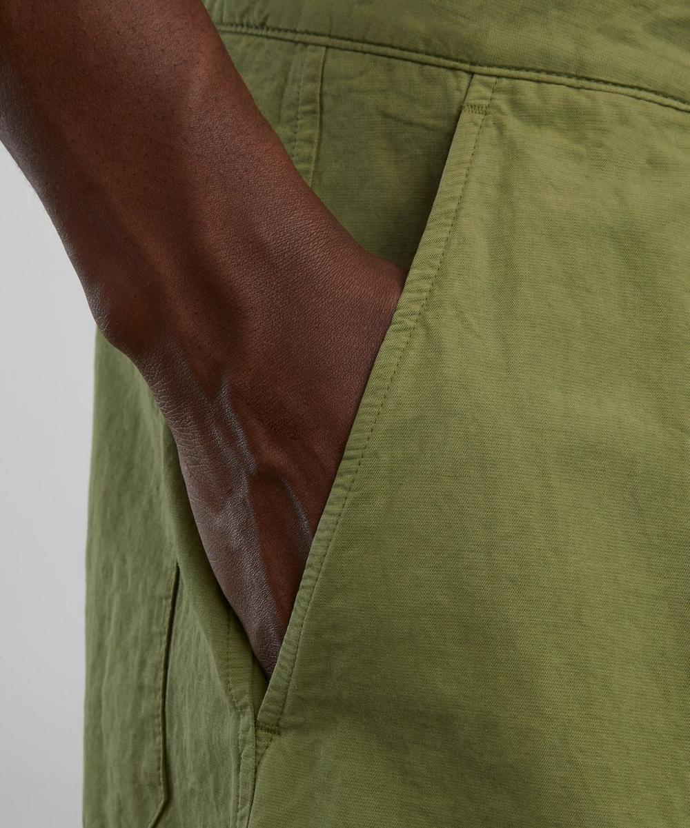 Liberty London YMC Green Deadbeat Cotton-Linen Trousers