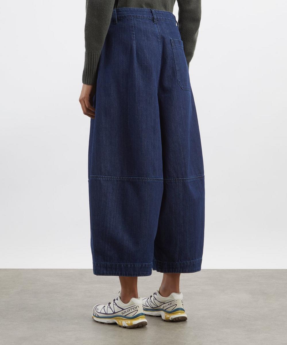 Liberty London YMC Indigo Earth Deadbeat Wide-Leg Trousers
